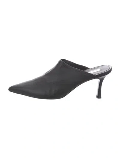 Pre-owned Rag & Bone Leather Mules In Black