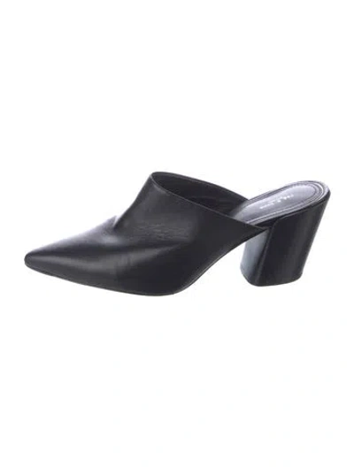 Pre-owned Rag & Bone Leather Mules In Black