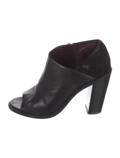 Pre-owned Rag & Bone Leather Mules In Black