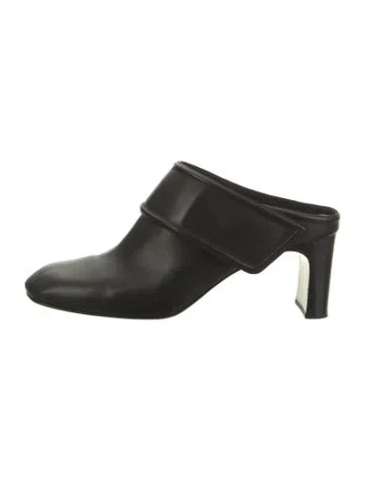 Pre-owned Rag & Bone Leather Mules In Black