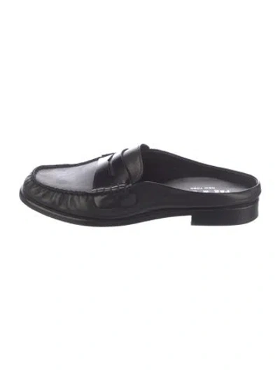 Pre-owned Rag & Bone Leather Mules In Black