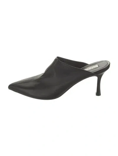 Pre-owned Rag & Bone Leather Mules In Black