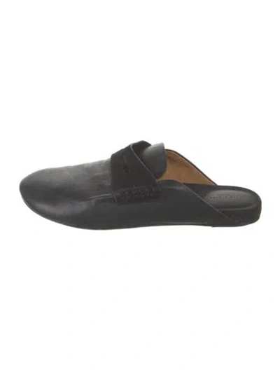 Pre-owned Rag & Bone Leather Mules In Black