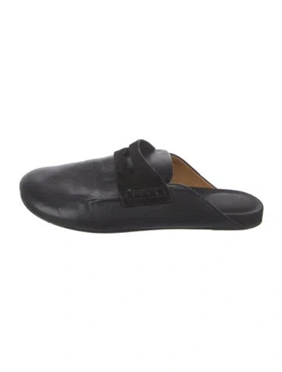 Pre-owned Rag & Bone Leather Mules In Black