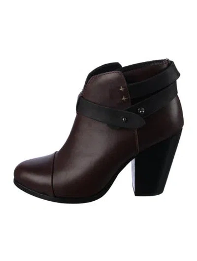 Pre-owned Rag & Bone Leather Mules In Brown