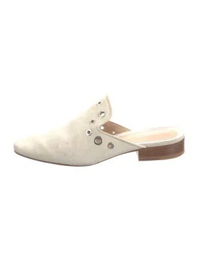 Pre-owned Rag & Bone Leather Mules In Neutral