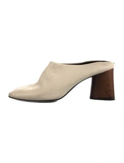 Pre-owned Rag & Bone Leather Mules In Neutral