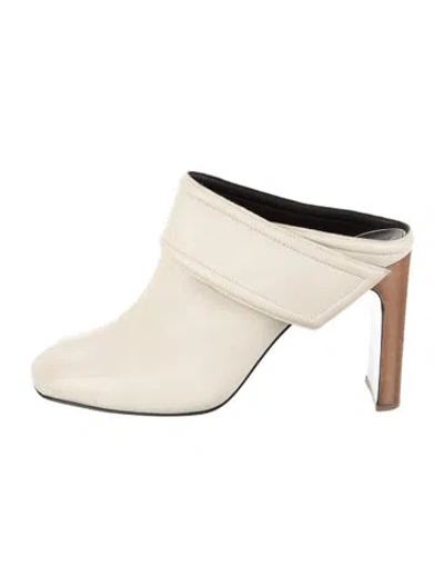 Pre-owned Rag & Bone Leather Mules In Neutral