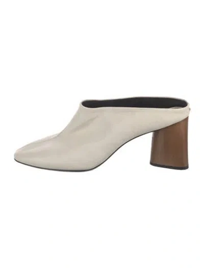 Pre-owned Rag & Bone Leather Mules In Neutrals