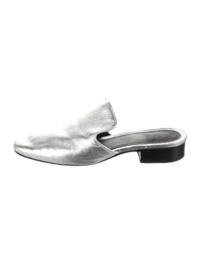 Pre-owned Rag & Bone Leather Mules In Silver