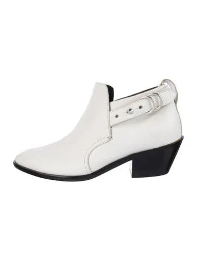 Pre-owned Rag & Bone Leather Mules In White