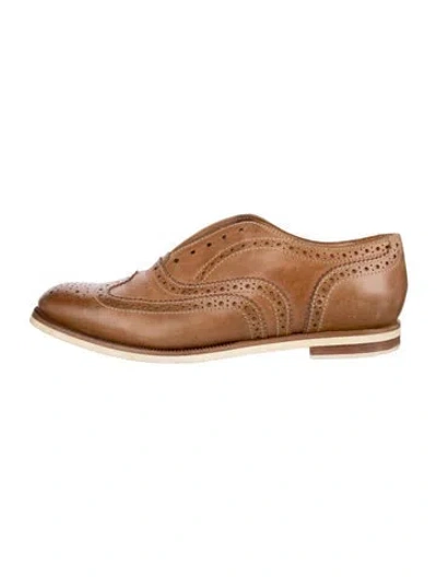 Pre-owned Rag & Bone Leather Oxfords In Brown