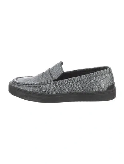 Pre-owned Rag & Bone Leather Patterned Loafer Sneakers In Black