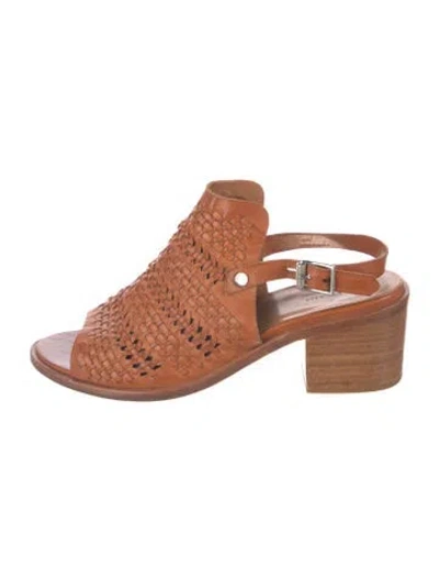 Pre-owned Rag & Bone Leather Patterned Sandals In Brown