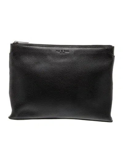 Pre-owned Rag & Bone Leather Portfolio In Black