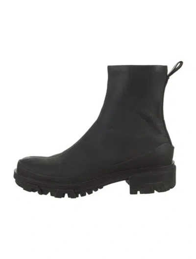 Pre-owned Rag & Bone Leather Rain Boots In Black