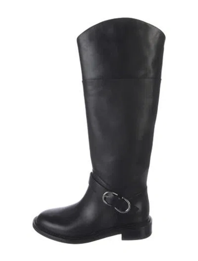 Pre-owned Rag & Bone Leather Riding Boots In Black