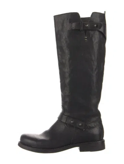 Pre-owned Rag & Bone Leather Riding Boots In Black