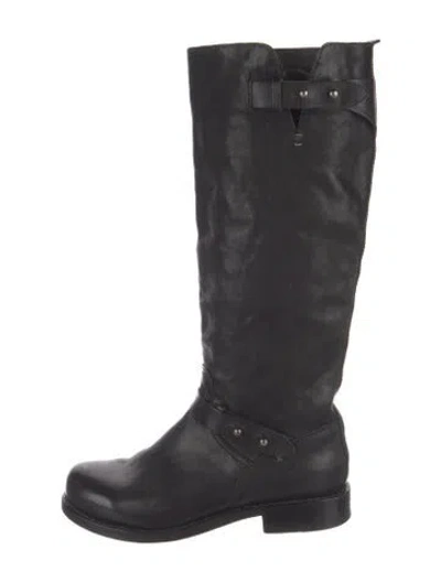 Pre-owned Rag & Bone Leather Riding Boots In Black
