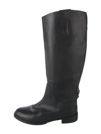 Pre-owned Rag & Bone Leather Riding Boots In Black