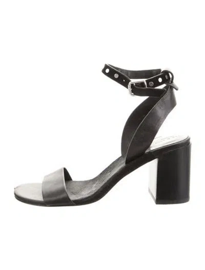 Pre-owned Rag & Bone Leather Sandals In Black