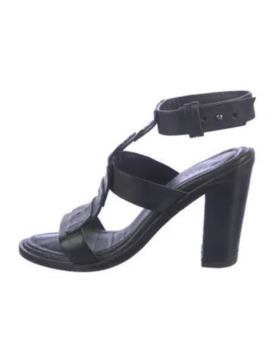 Pre-owned Rag & Bone Leather Sandals In Black