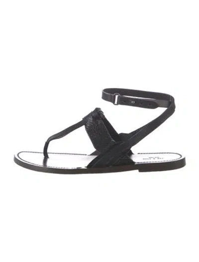 Pre-owned Rag & Bone Leather Sandals In Black