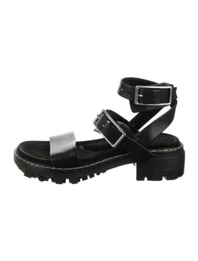 Pre-owned Rag & Bone Leather Sandals In Black