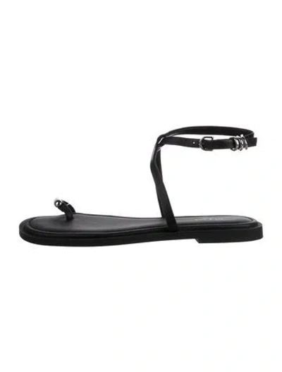 Pre-owned Rag & Bone Leather Sandals In Black