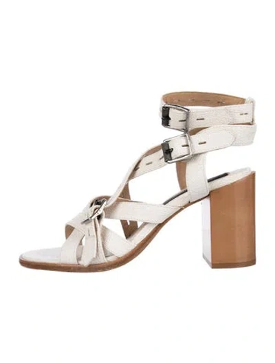 Pre-owned Rag & Bone Leather Sandals In White