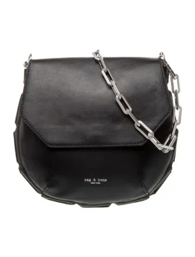 Pre-owned Rag & Bone Leather Shoulder Bag In Black