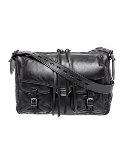 Pre-owned Rag & Bone Leather Shoulder Bag In Black