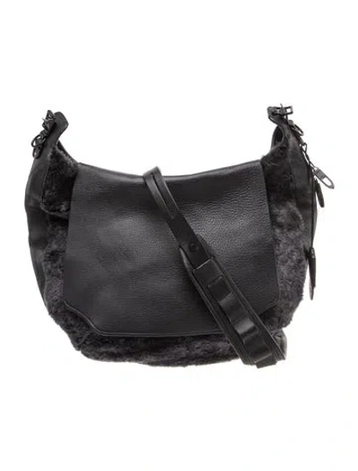 Pre-owned Rag & Bone Leather Shoulder Bag In Black