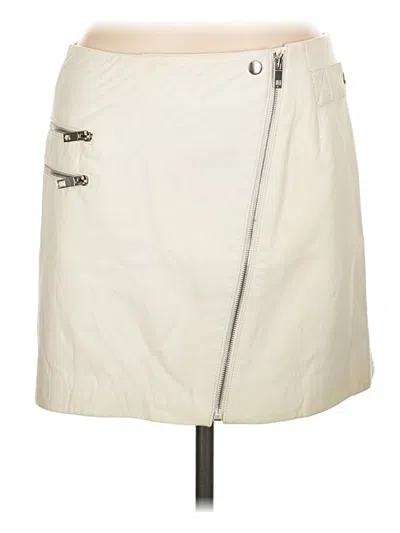 Rag & Bone Leather Skirt In Gray