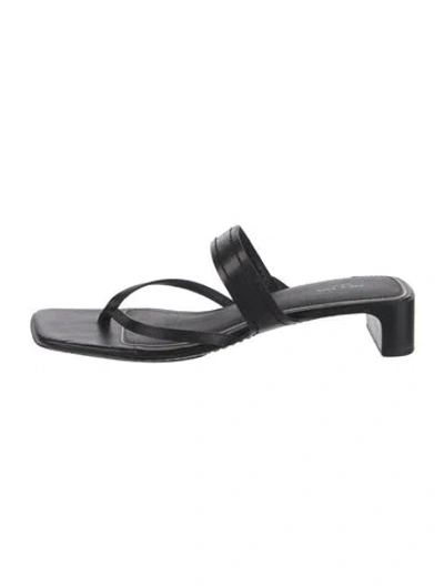 Pre-owned Rag & Bone Leather Slides In Black