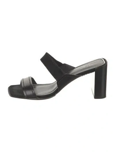 Pre-owned Rag & Bone Leather Slides In Black