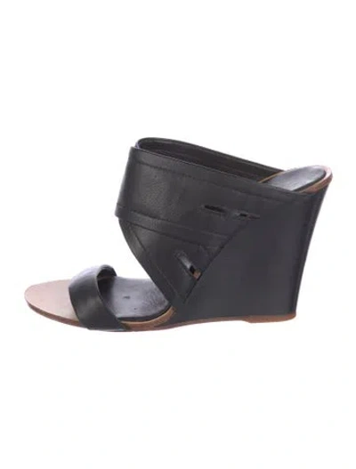 Pre-owned Rag & Bone Leather Slides In Blue