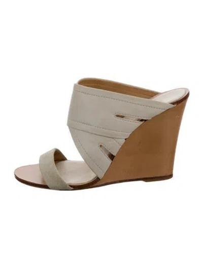 Pre-owned Rag & Bone Leather Slides In Neutral