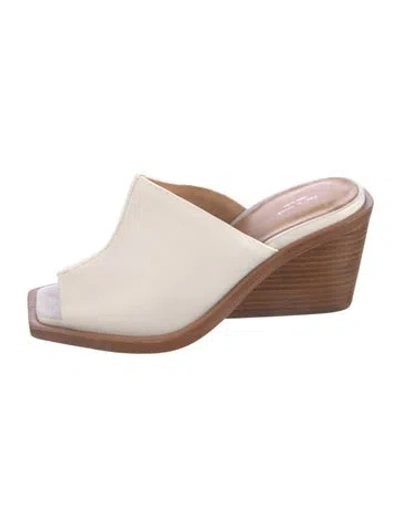 Pre-owned Rag & Bone Leather Slides In Neutral
