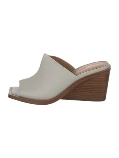 Pre-owned Rag & Bone Leather Slides In Neutral