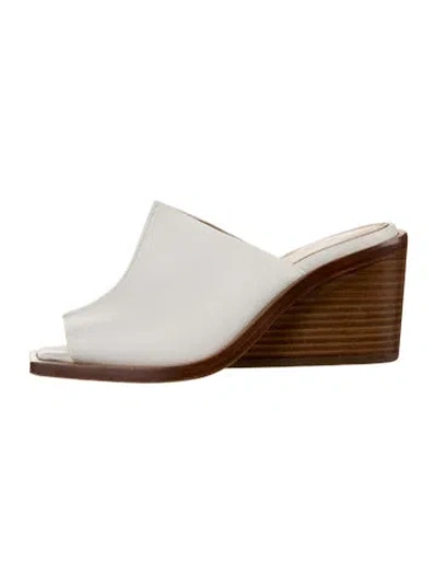Pre-owned Rag & Bone Leather Slides In Neutrals