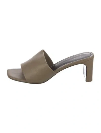 Pre-owned Rag & Bone Leather Slides In Neutrals
