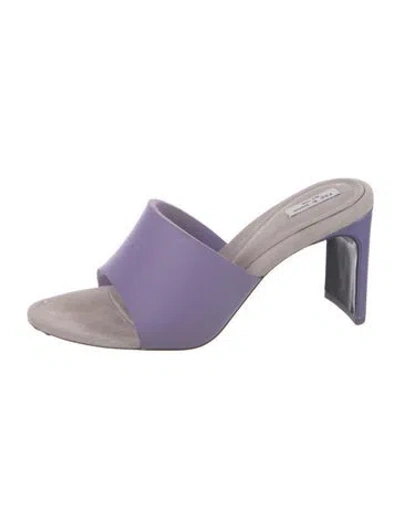Pre-owned Rag & Bone Leather Slides In Purple