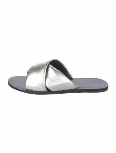 Pre-owned Rag & Bone Leather Slides In Silver