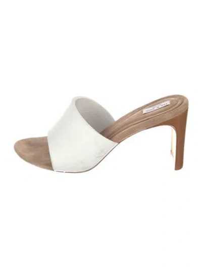 Pre-owned Rag & Bone Leather Slides In White