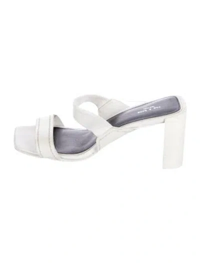 Pre-owned Rag & Bone Leather Slides In White