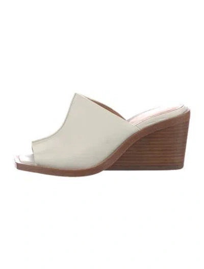 Pre-owned Rag & Bone Leather Slides In White