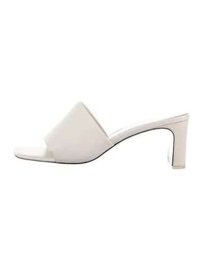 Pre-owned Rag & Bone Leather Slides In White