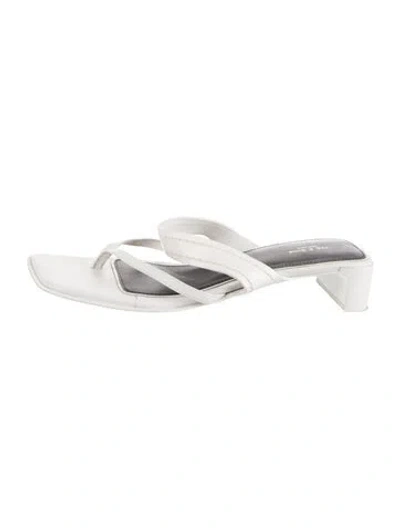 Pre-owned Rag & Bone Leather Slides In White