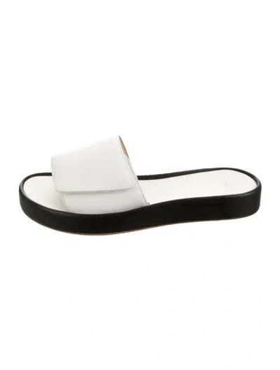 Pre-owned Rag & Bone Leather Slides In White